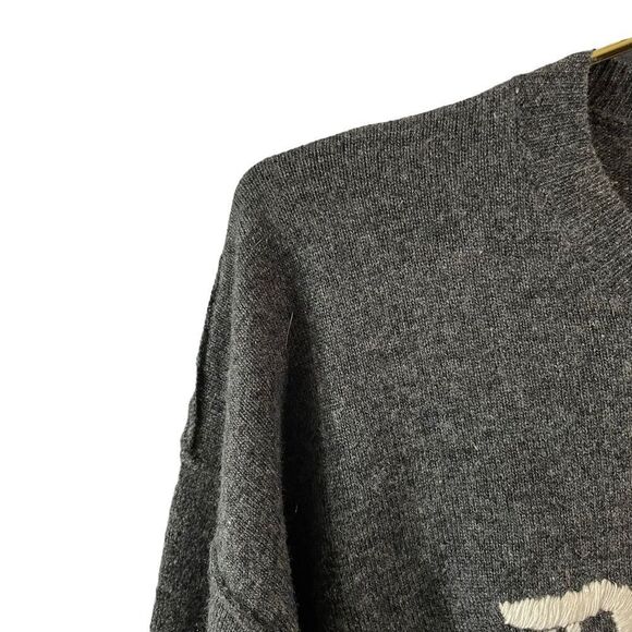 Pam & Gela Grey Wool Cashmere Blend "Dream" Sweater Size MED - Picture 11 of 13